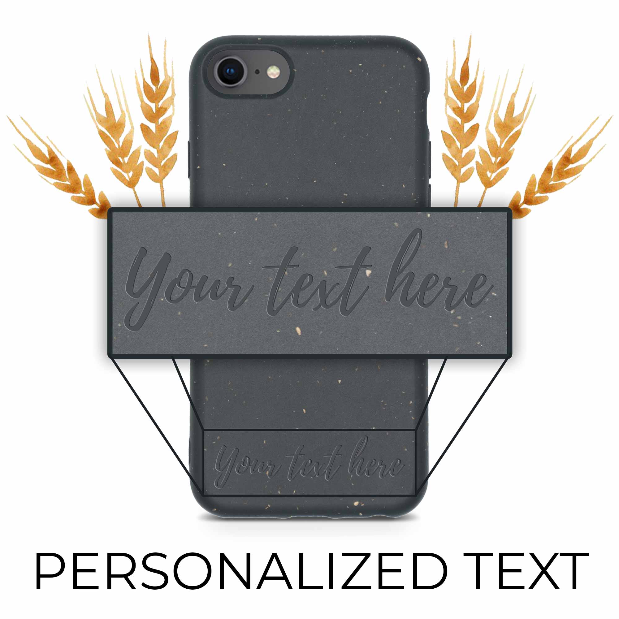 Biodegradable Personalized Phone Case - Black