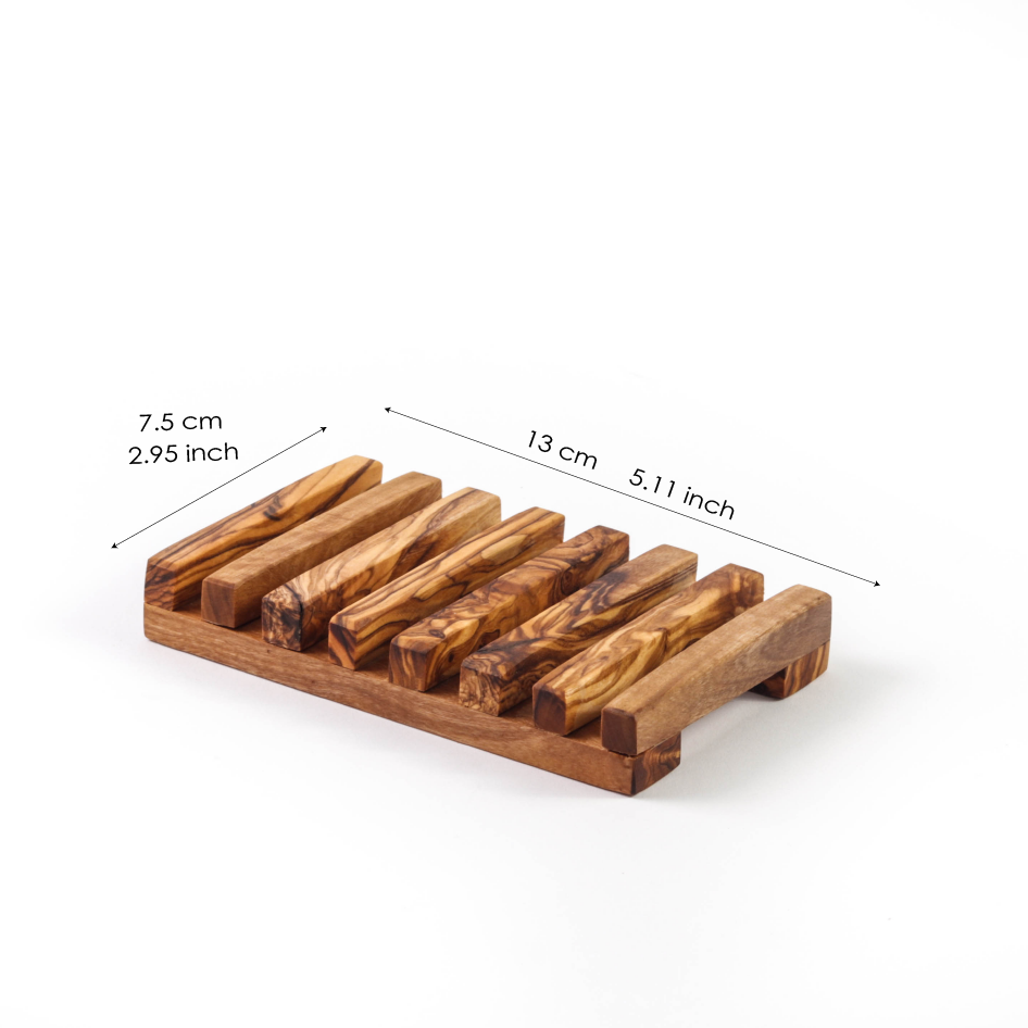 Olivenholz Seifenschale Rechteckig Handgefertigt