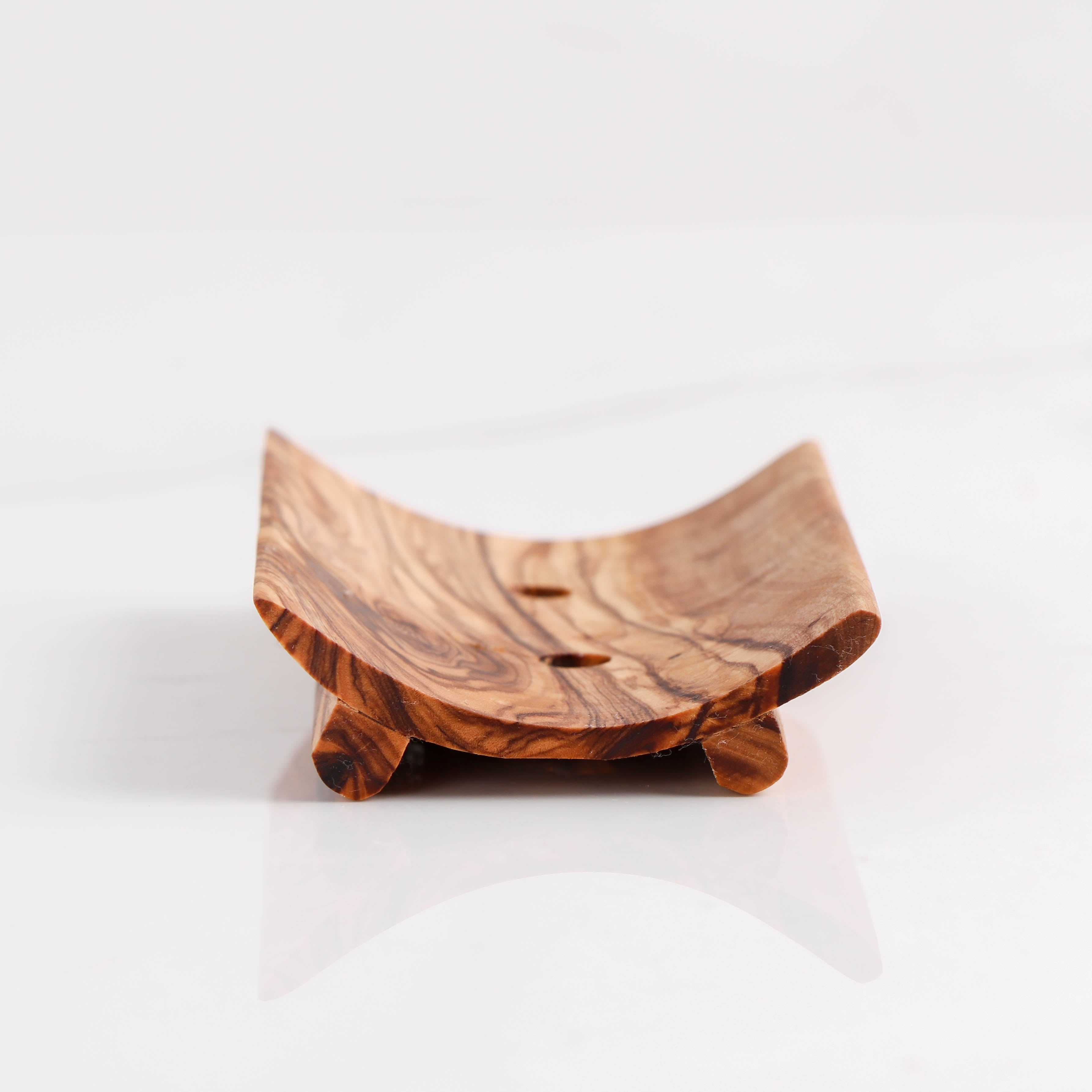 Rectangular Olive Wood Soap Dish Handcrafted