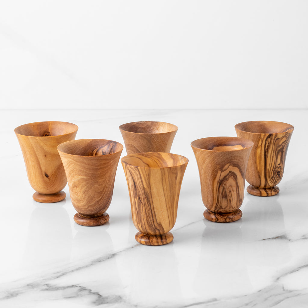 Handcrafted Olive Wood Shot Goblet