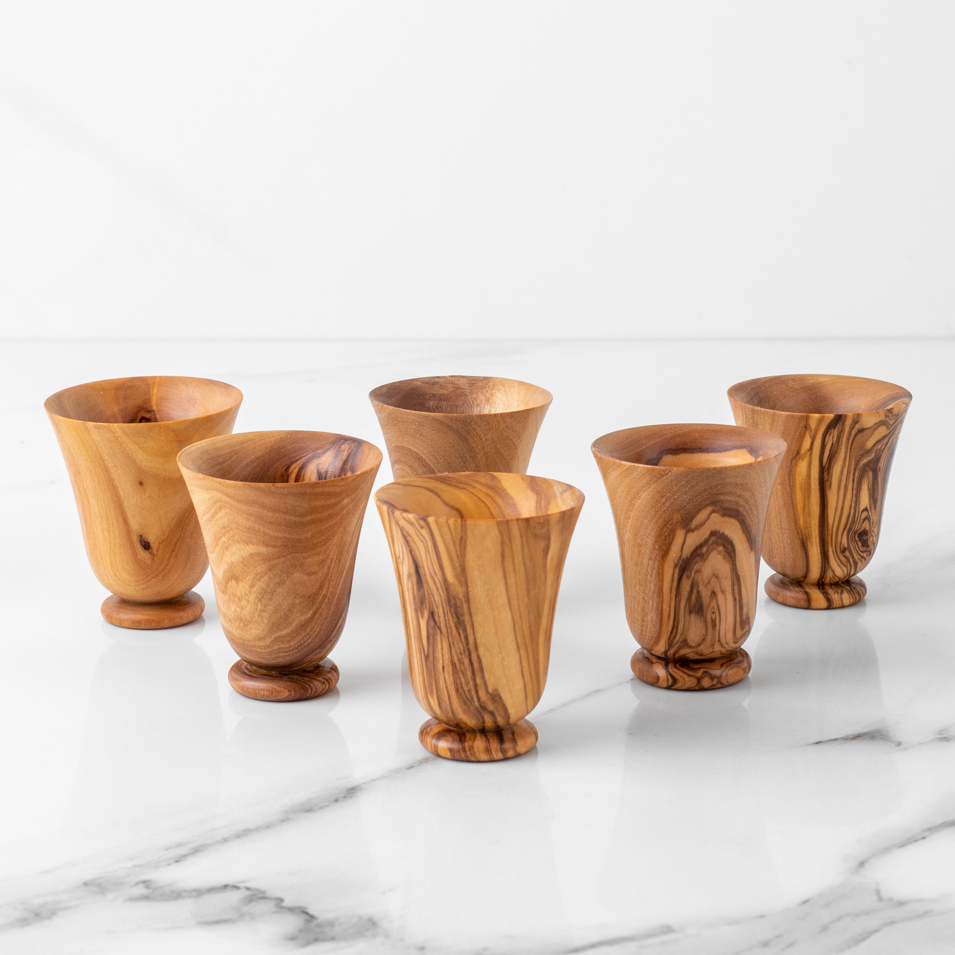 Handcrafted Olive Wood Shot Goblet