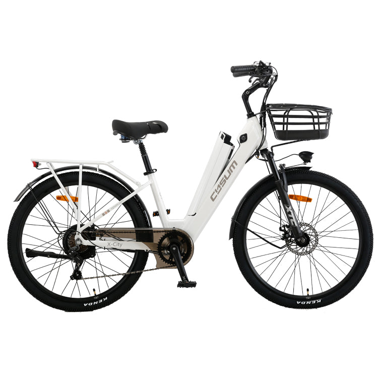 CYSUM X-City Women's E-Bike 26" – Step-Through, 250W, 48V 10Ah