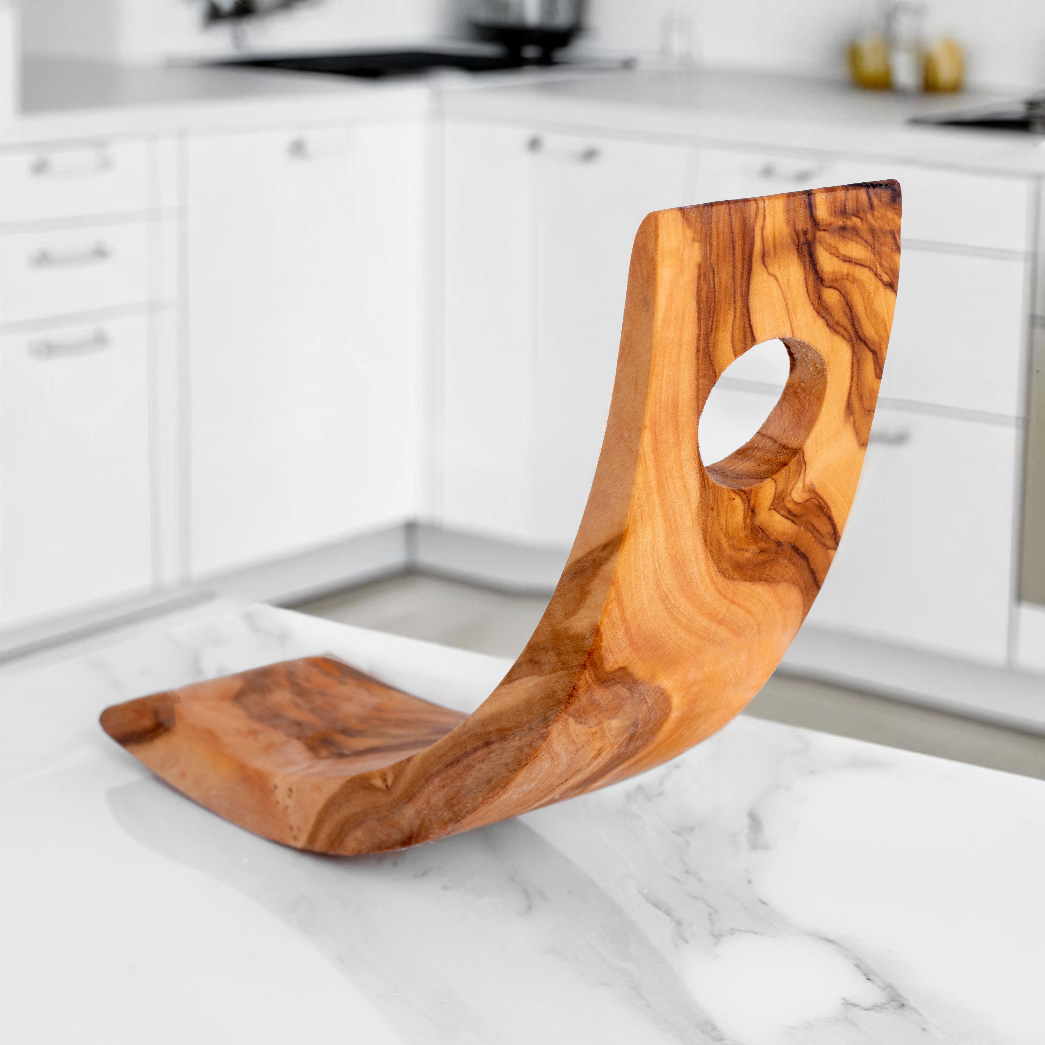 Olivenholz Flaschenhalter 2 Designs Handgefertigt