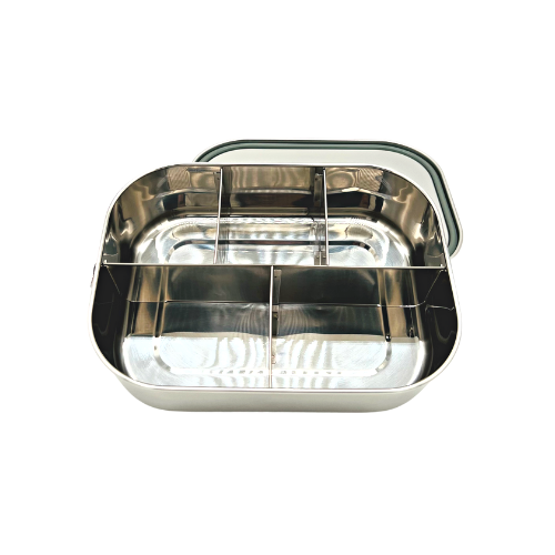 DIVIDED FOOD CONTAINER - 1400ml with 3-way compartments