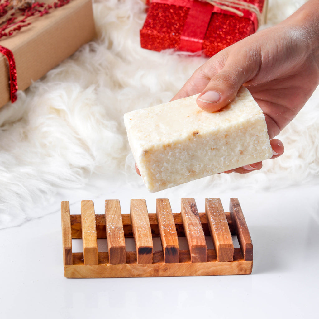 Olivenholz Seifenschale Rechteckig Handgefertigt