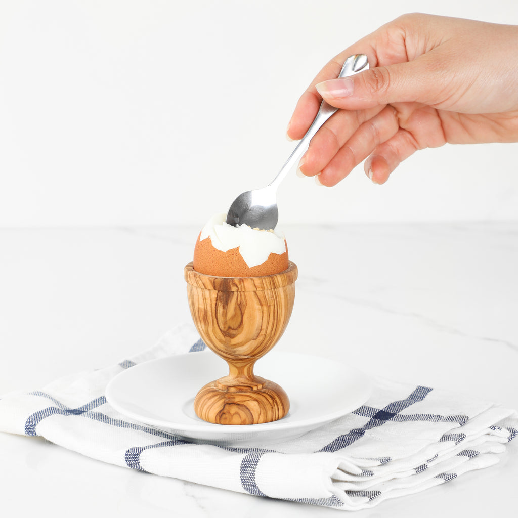 Rustic Olive Wood Egg Cup