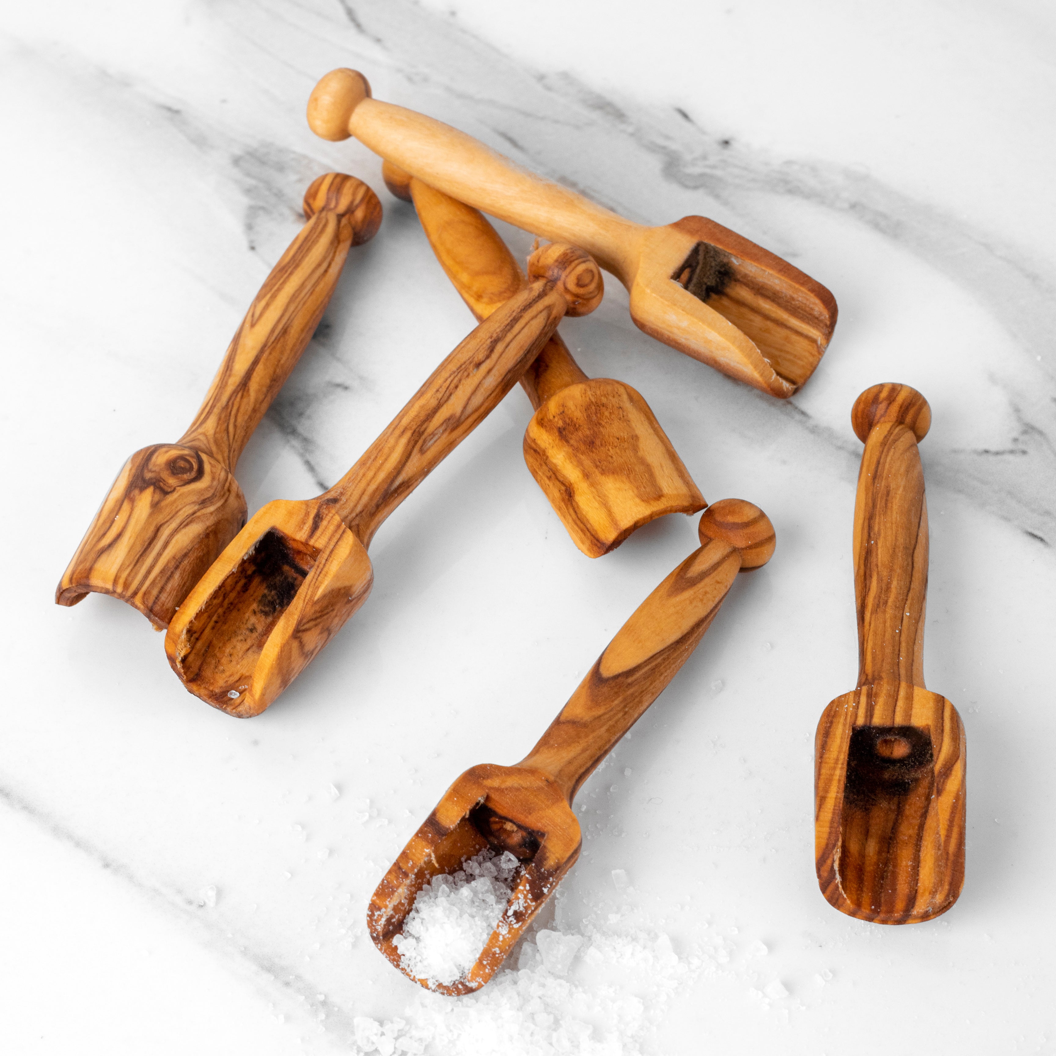Mini Wooden Scoop - Handmade from Olive Wood