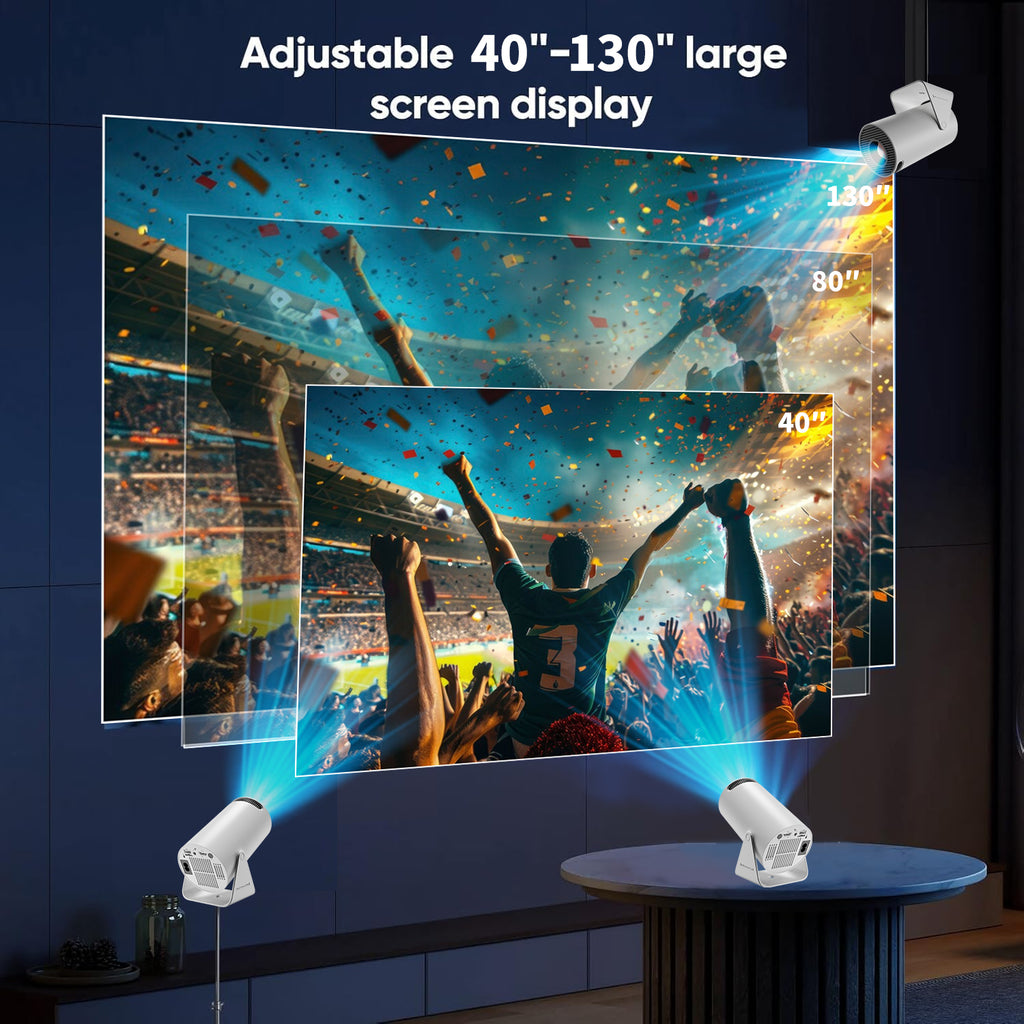 OLYMMONS HY300PRO Mini Projector 260 ANSI Lumens WiFi 6 1080P