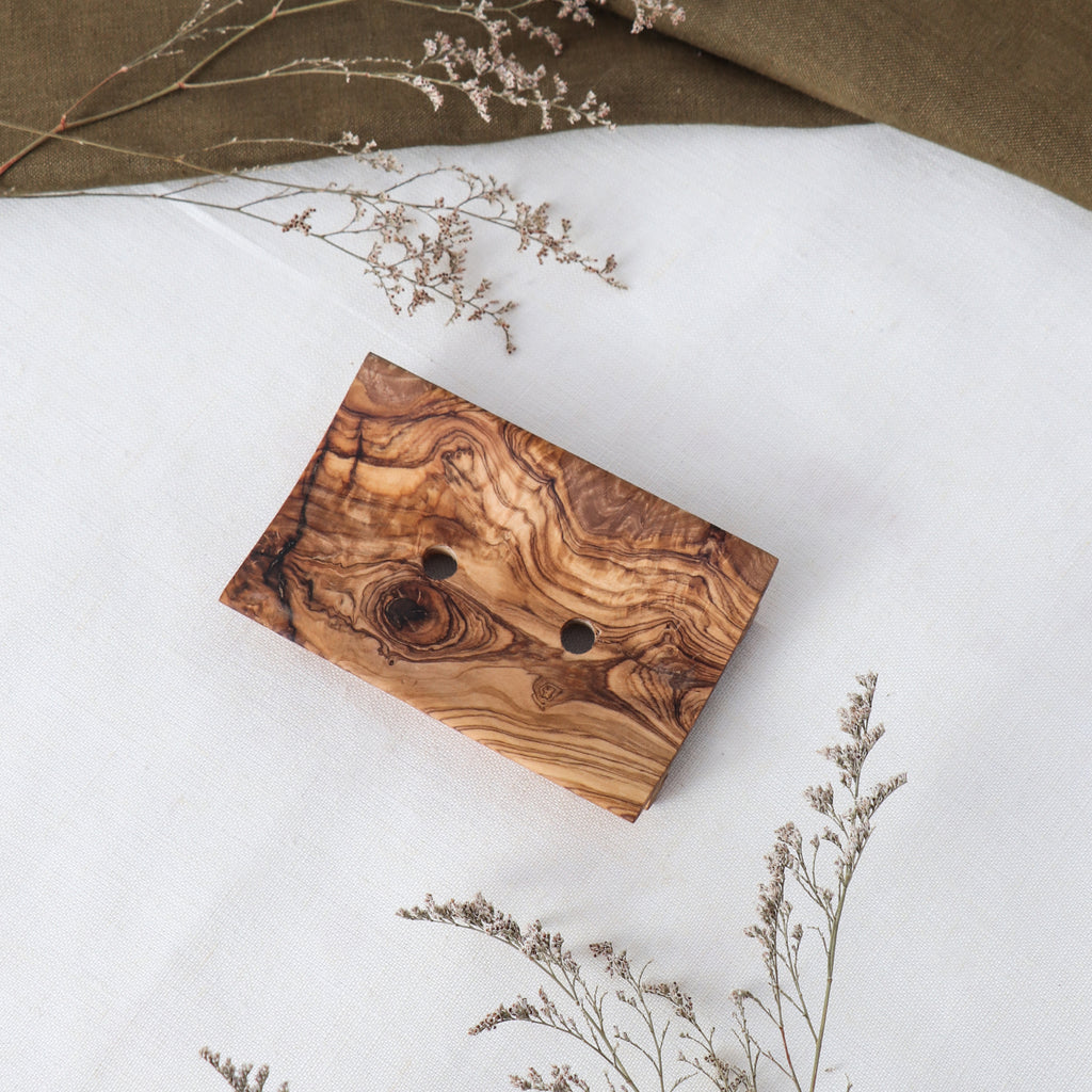 Handcrafted Olive Wood Soap Dish