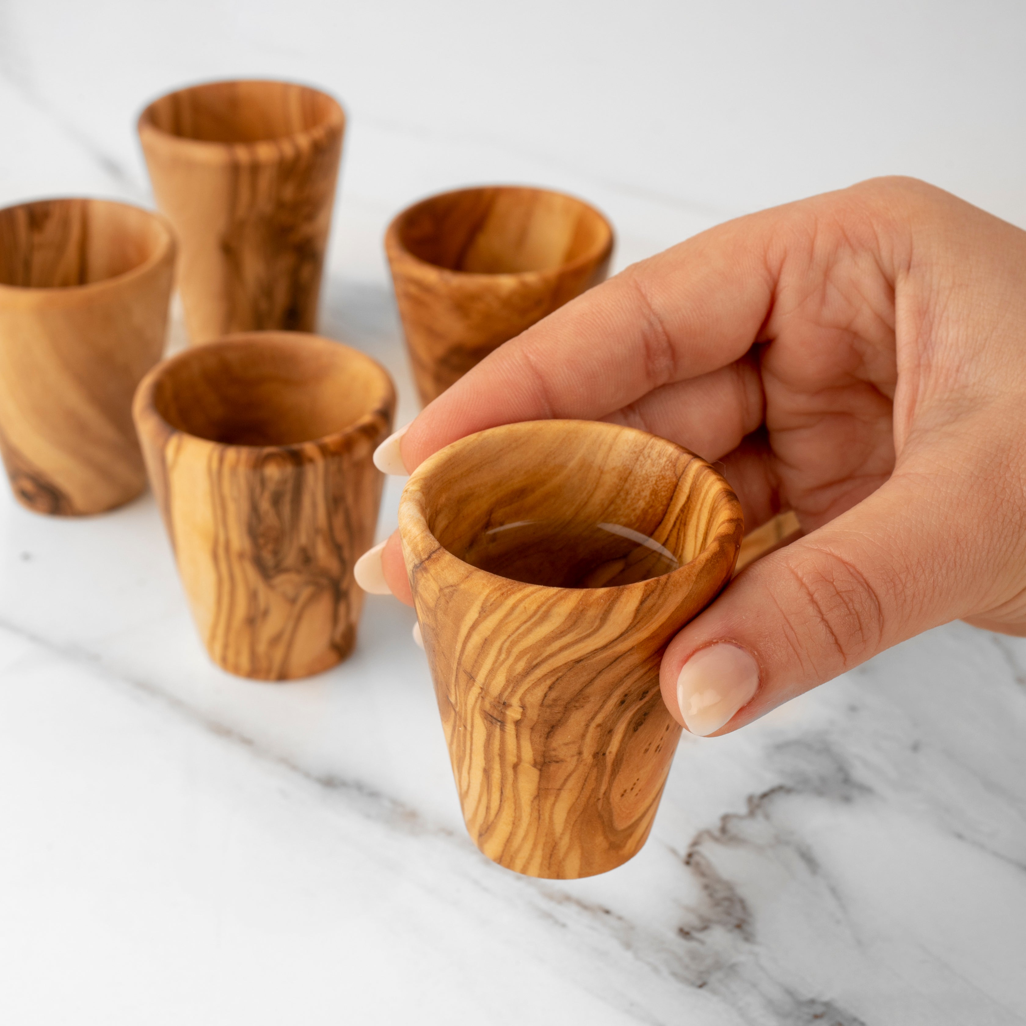 Handcrafted Olive Wood Shot Glass