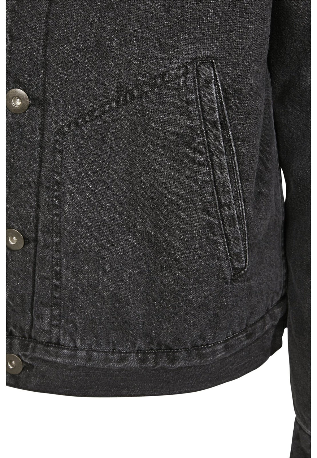 Sherpa Lined Jeans Jacket - Black Wash