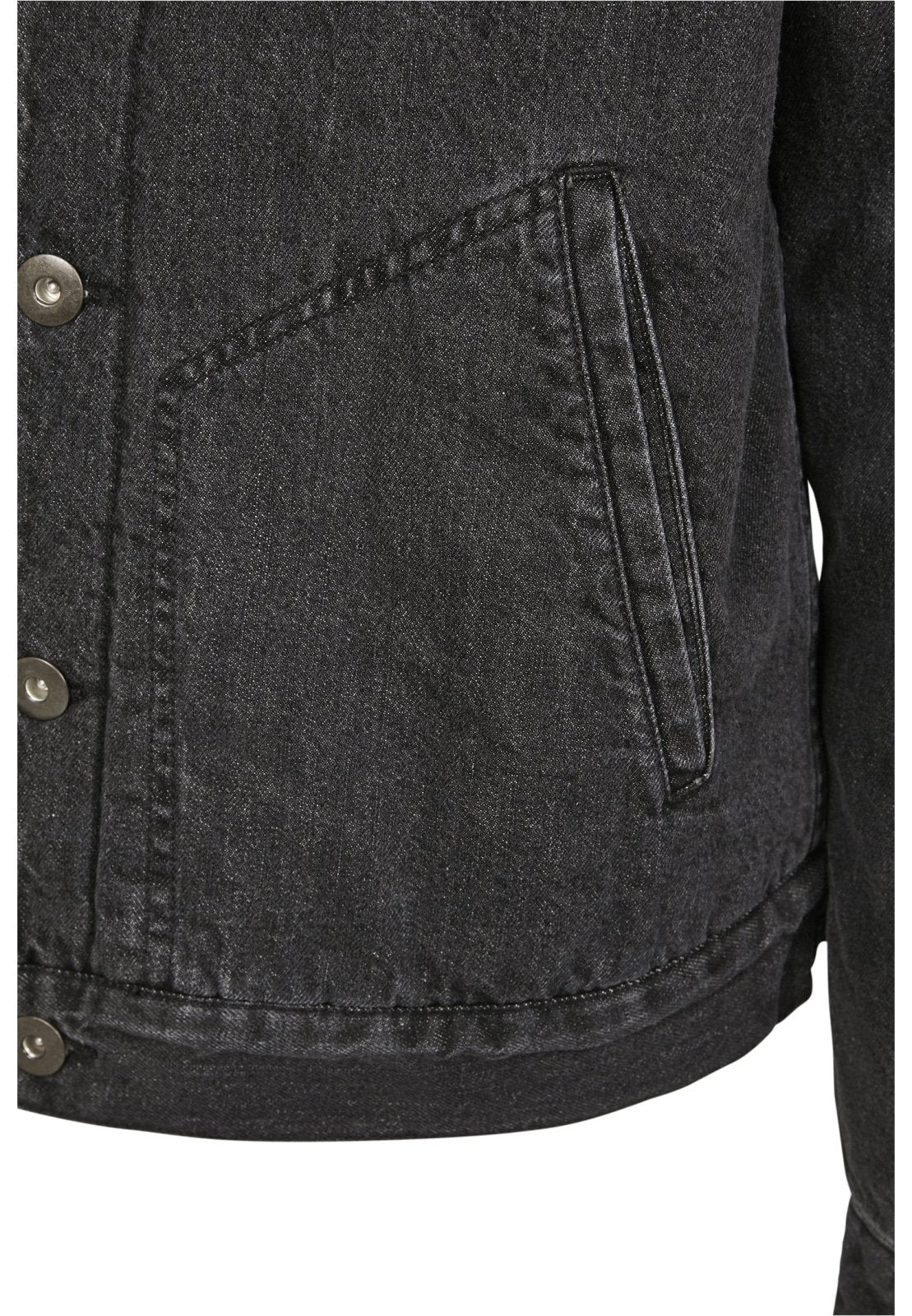 Sherpa Lined Jeans Jacket - Black Wash